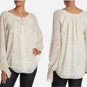 Marchesa Rose floral long sleeve blouse